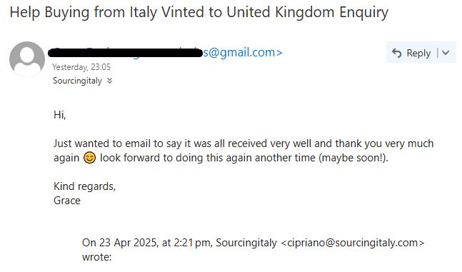 Vinted Forwarding Italy 572 Vinted Forwarding Italy 572